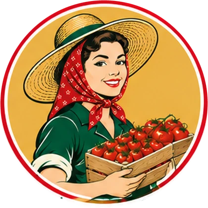 Žena značky Caorle s rajčaty