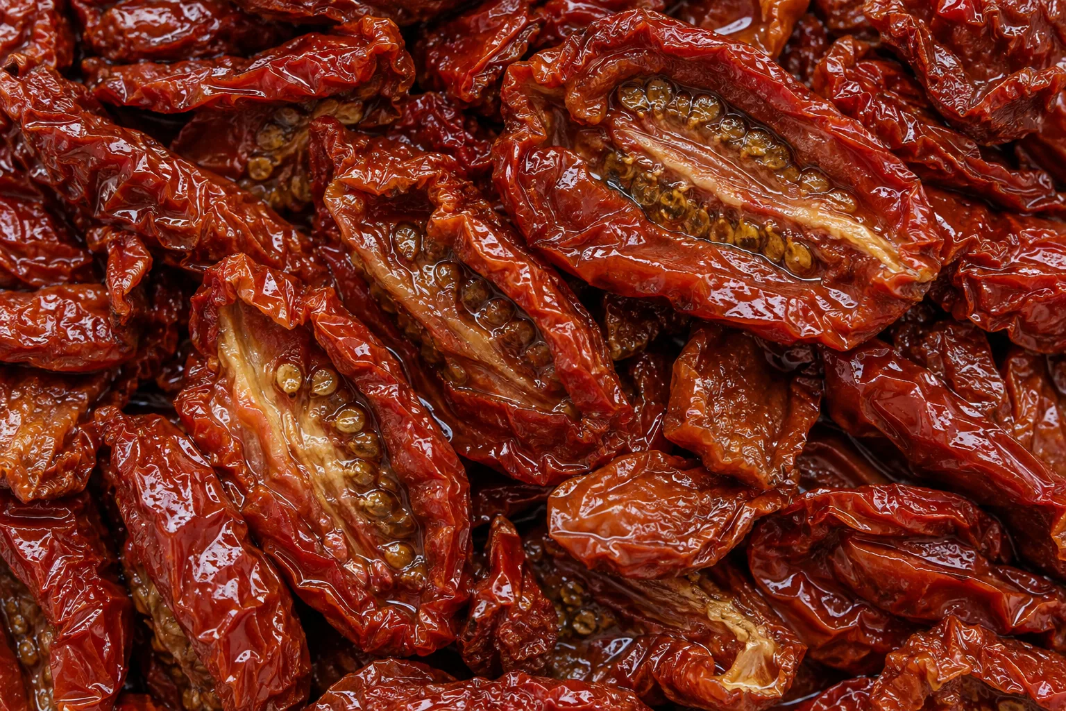 Pomodori Secchi · Textura suroviny