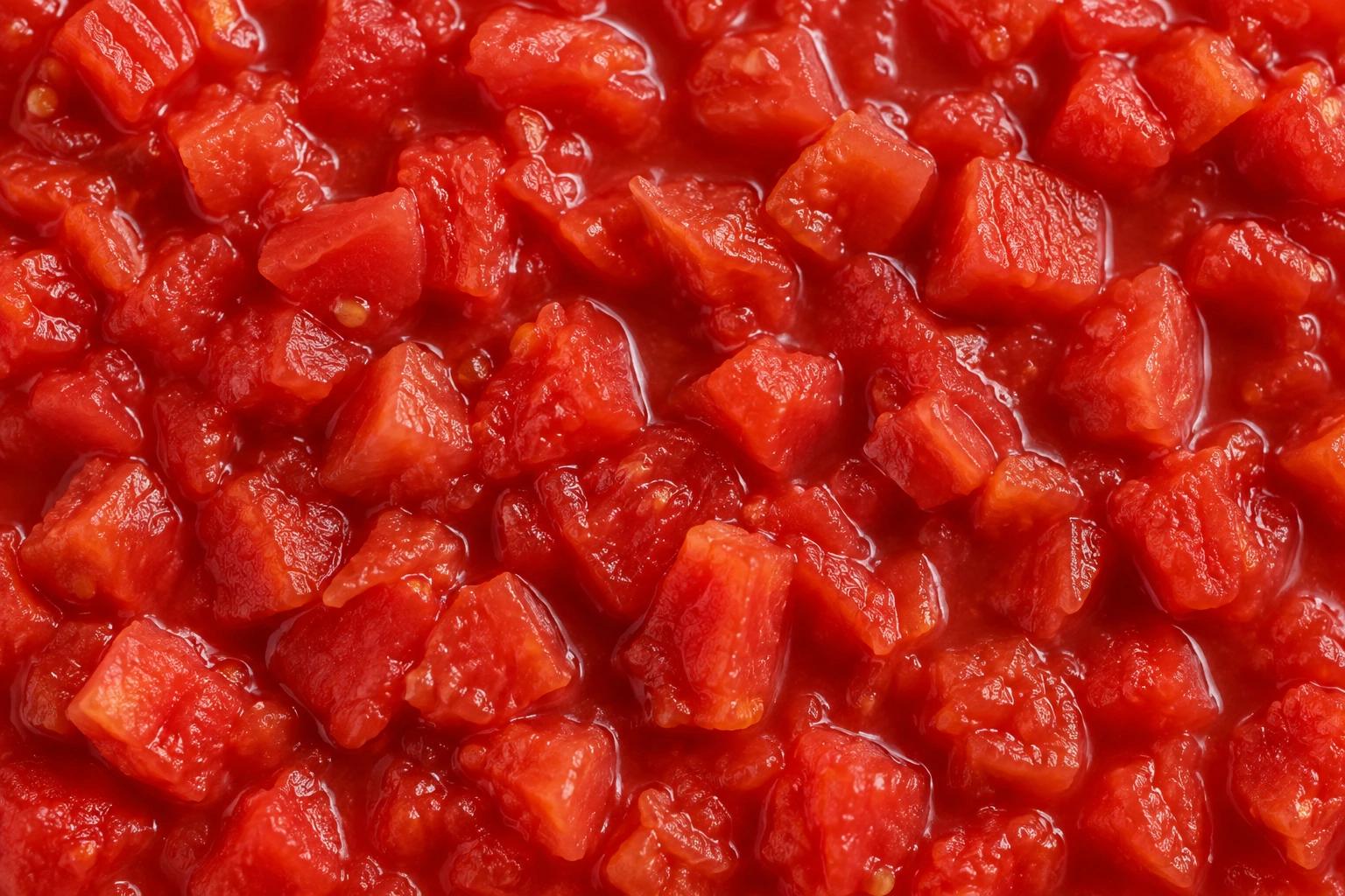 Pomodori a Cubetti · Textura suroviny